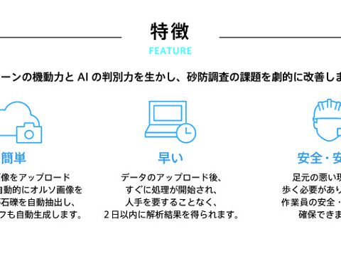 AIを用いた石礫の自動判読技術「グラッチェ」